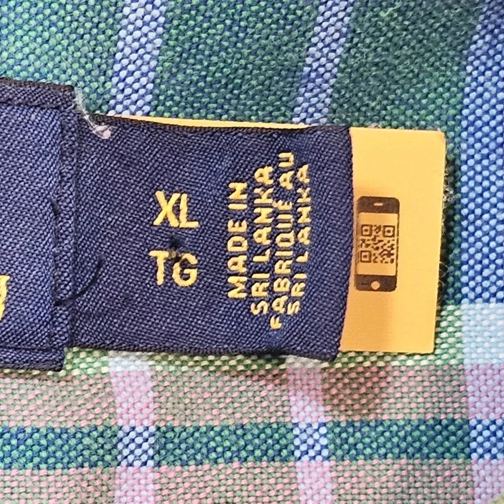 Polo Ralph Lauren Men's XL‎ Plaid Colorful Classic-Fit Oxford Long Sleeve Shirt
